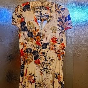 Large,  blues & reds maxi dress